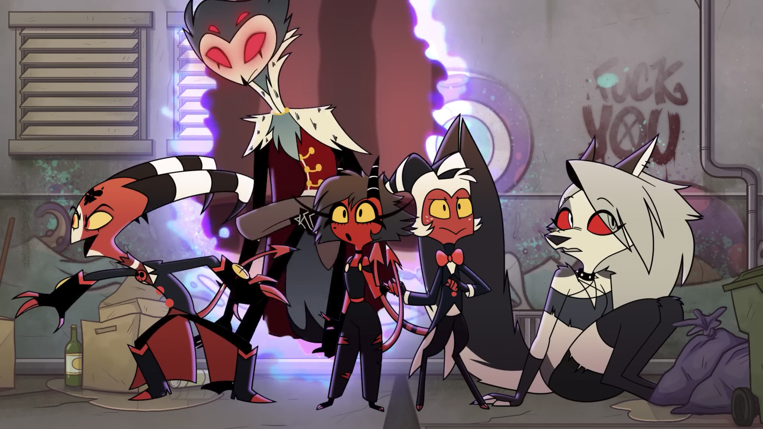 Characters from Helluva Boss.