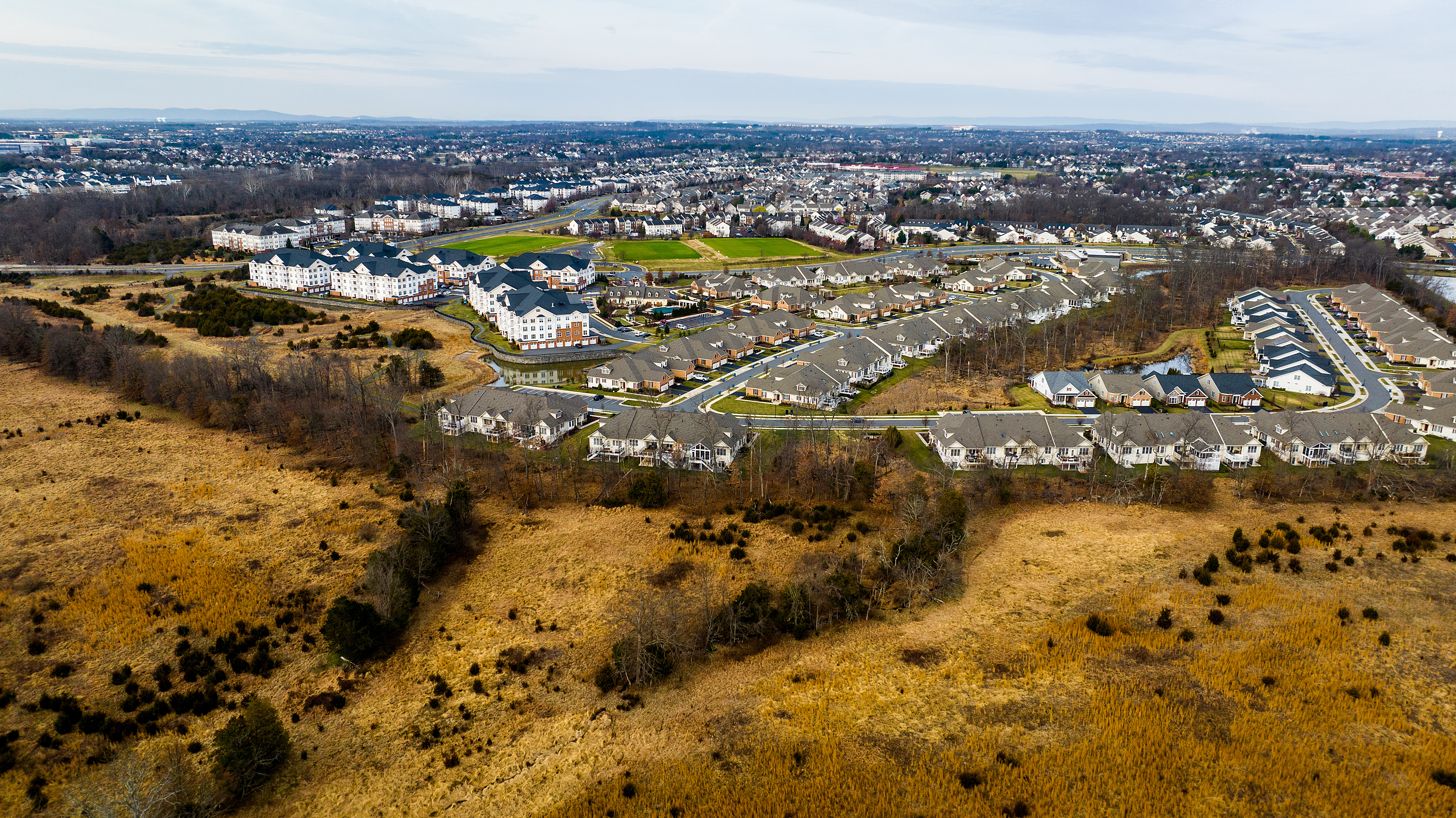 An areal photo of Arlington County, Virginia.