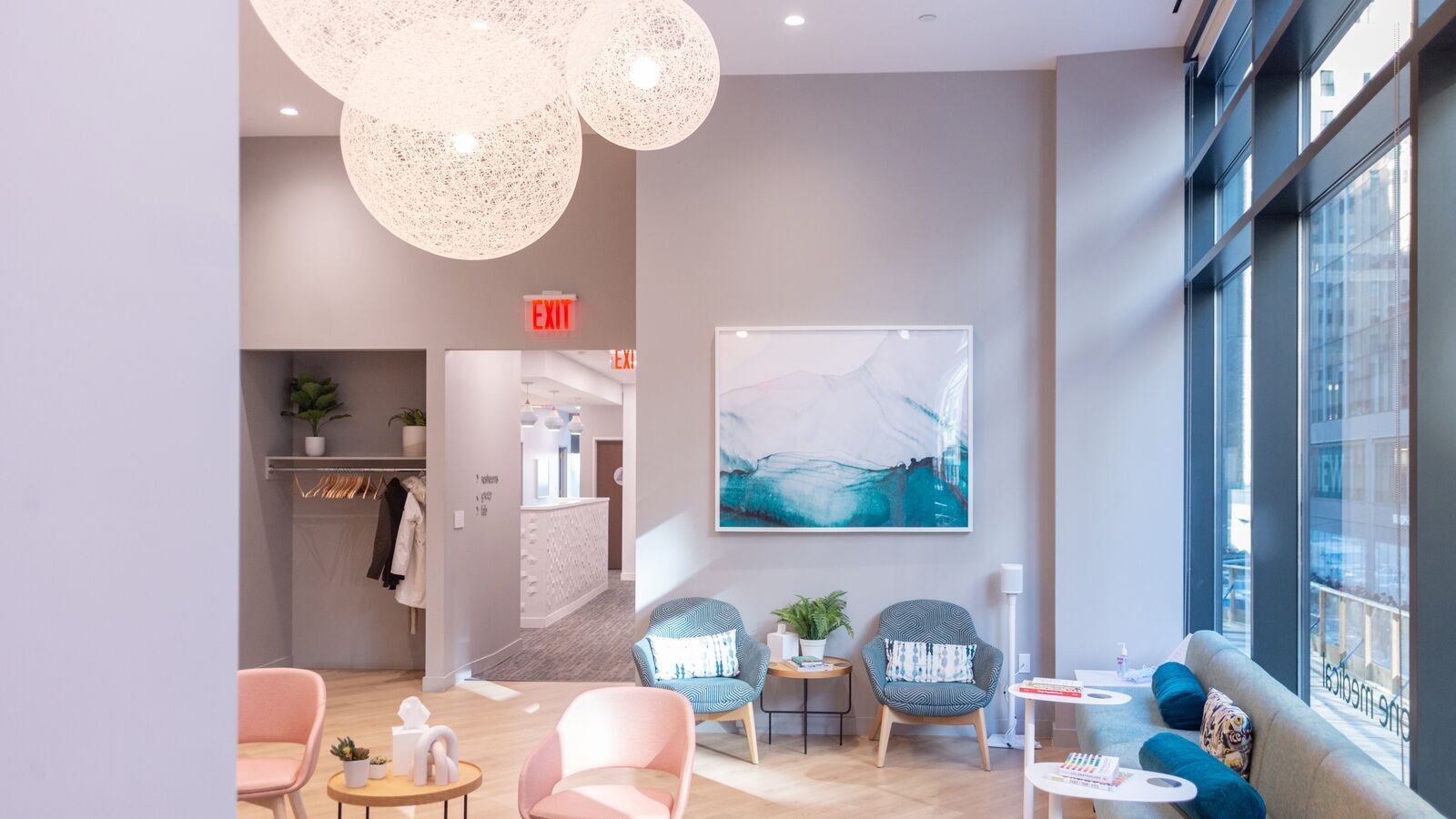 photos of the interior of a one medical office in nomad in new york city