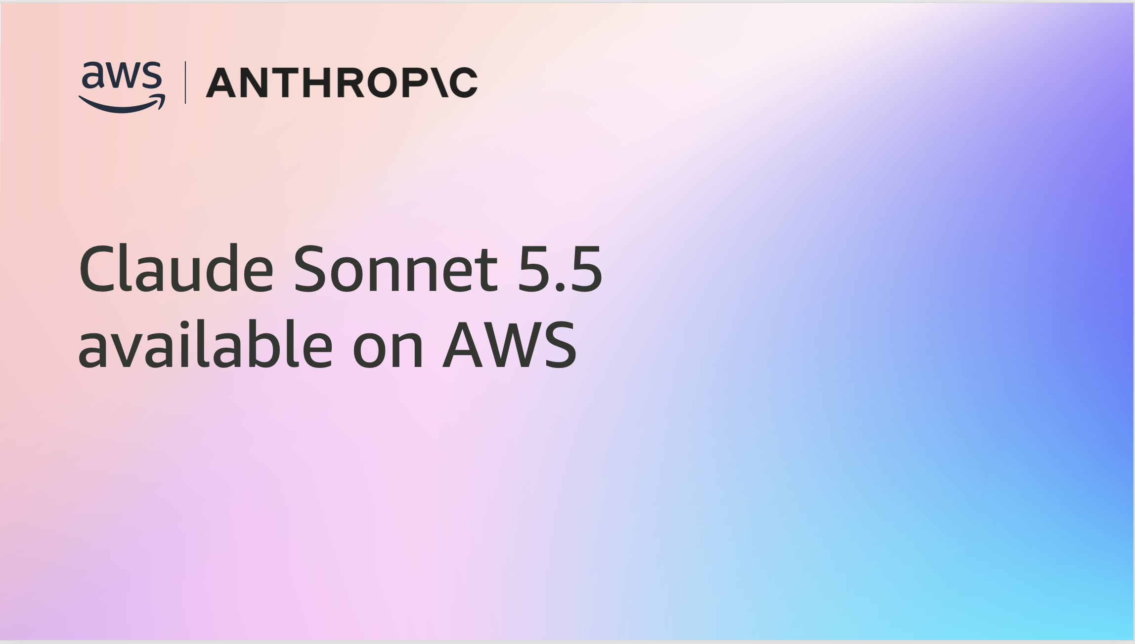 Claude Sonnet 5.5 available on AWS graphic