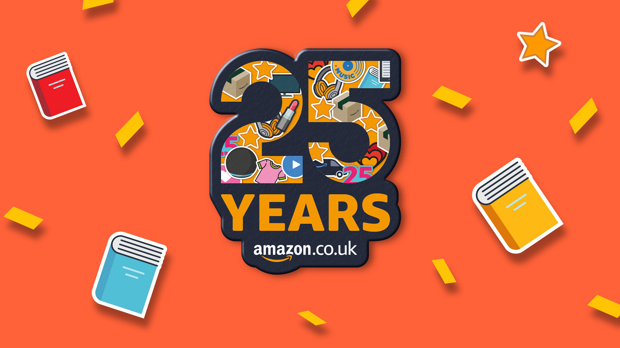 Amazon 25 year anniversary books cover