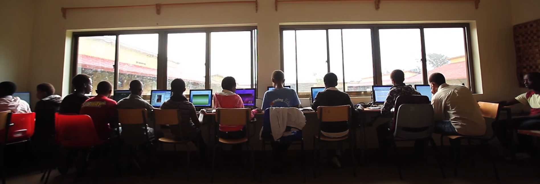 An image of students working in a computer lab.
