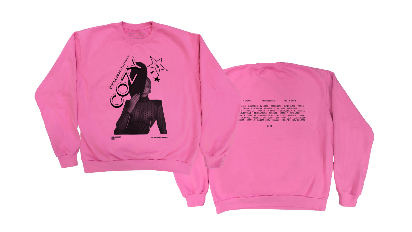 Beyonce pink sweatshirt hotsell