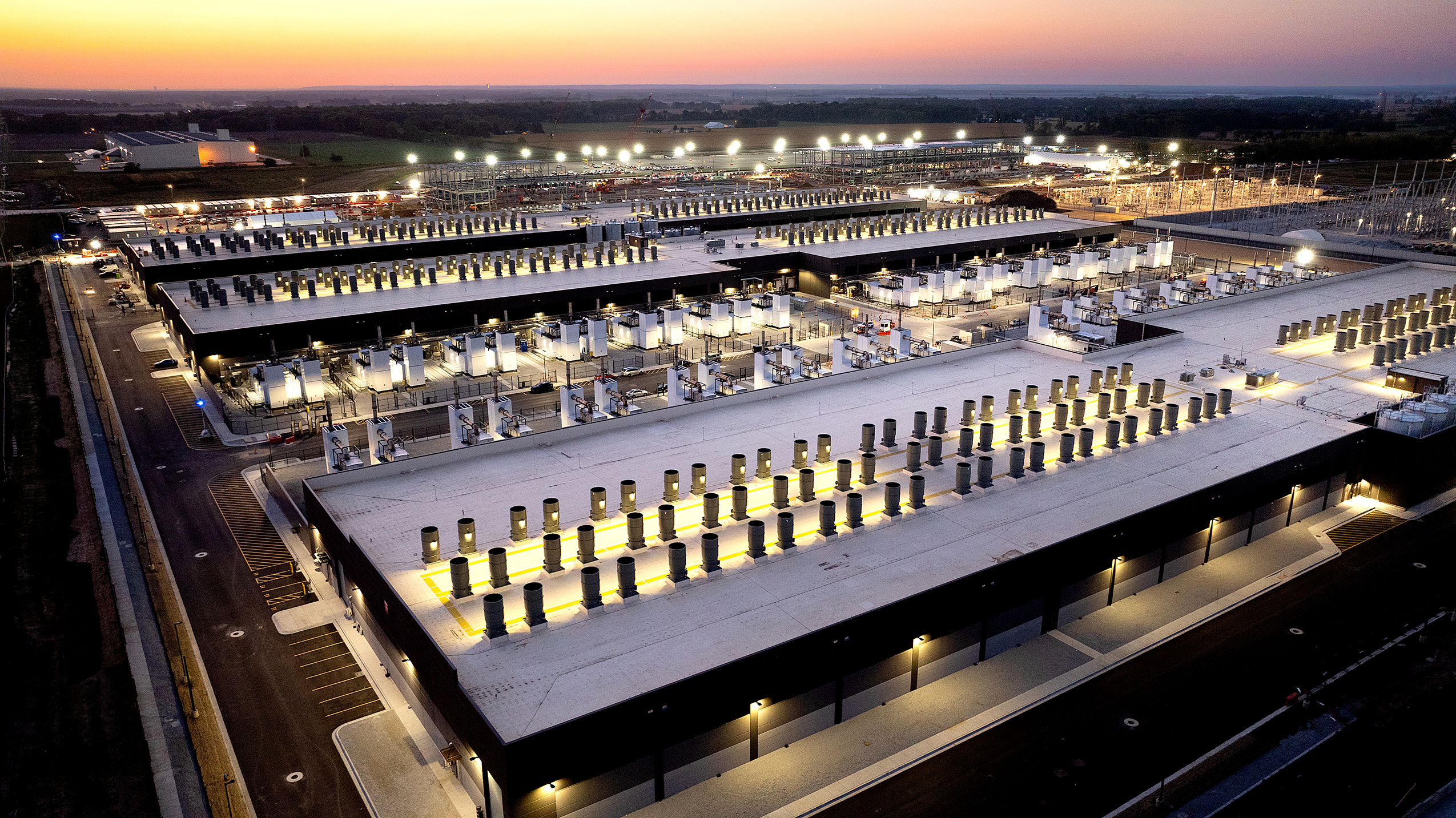 The exterior of a data center