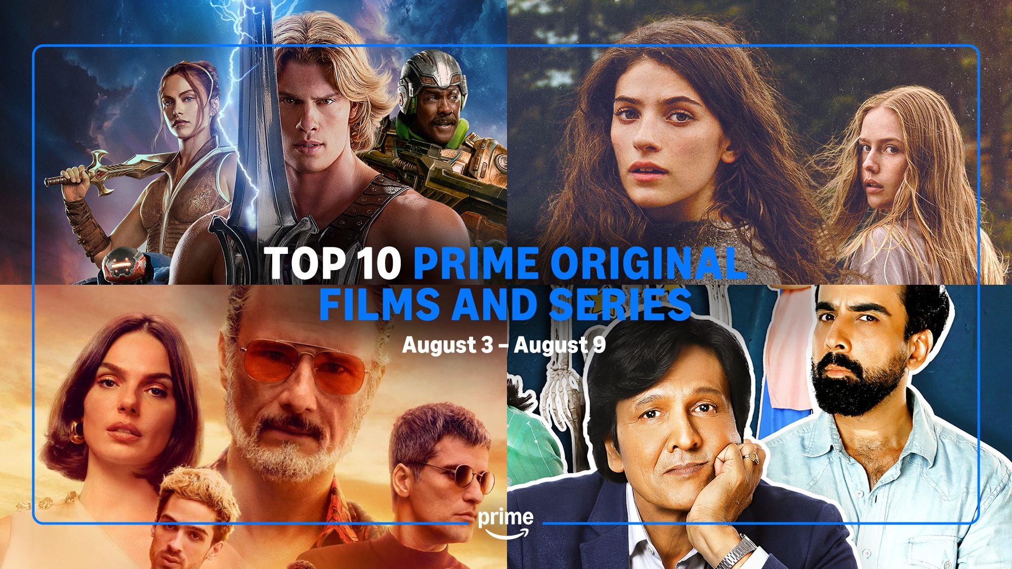 Collage showcasing diverse Prime Video and MGM original content