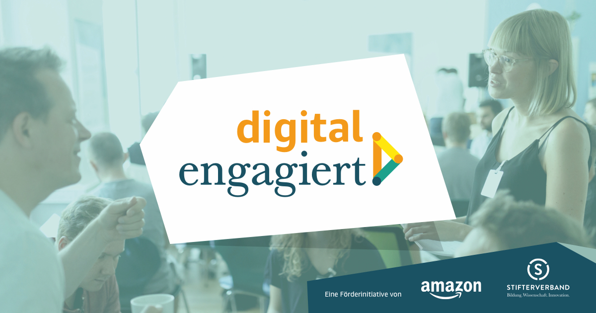 Ein Poster mit dem Logo von digital engagiert