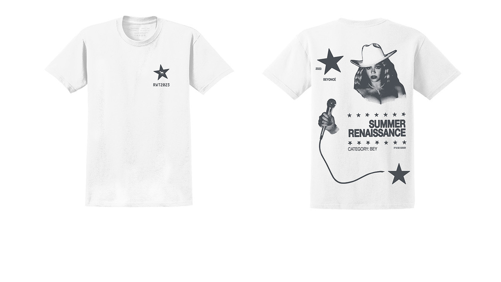 An image of the Beyoncé RENAISSANCE WORLD TOUR merch.