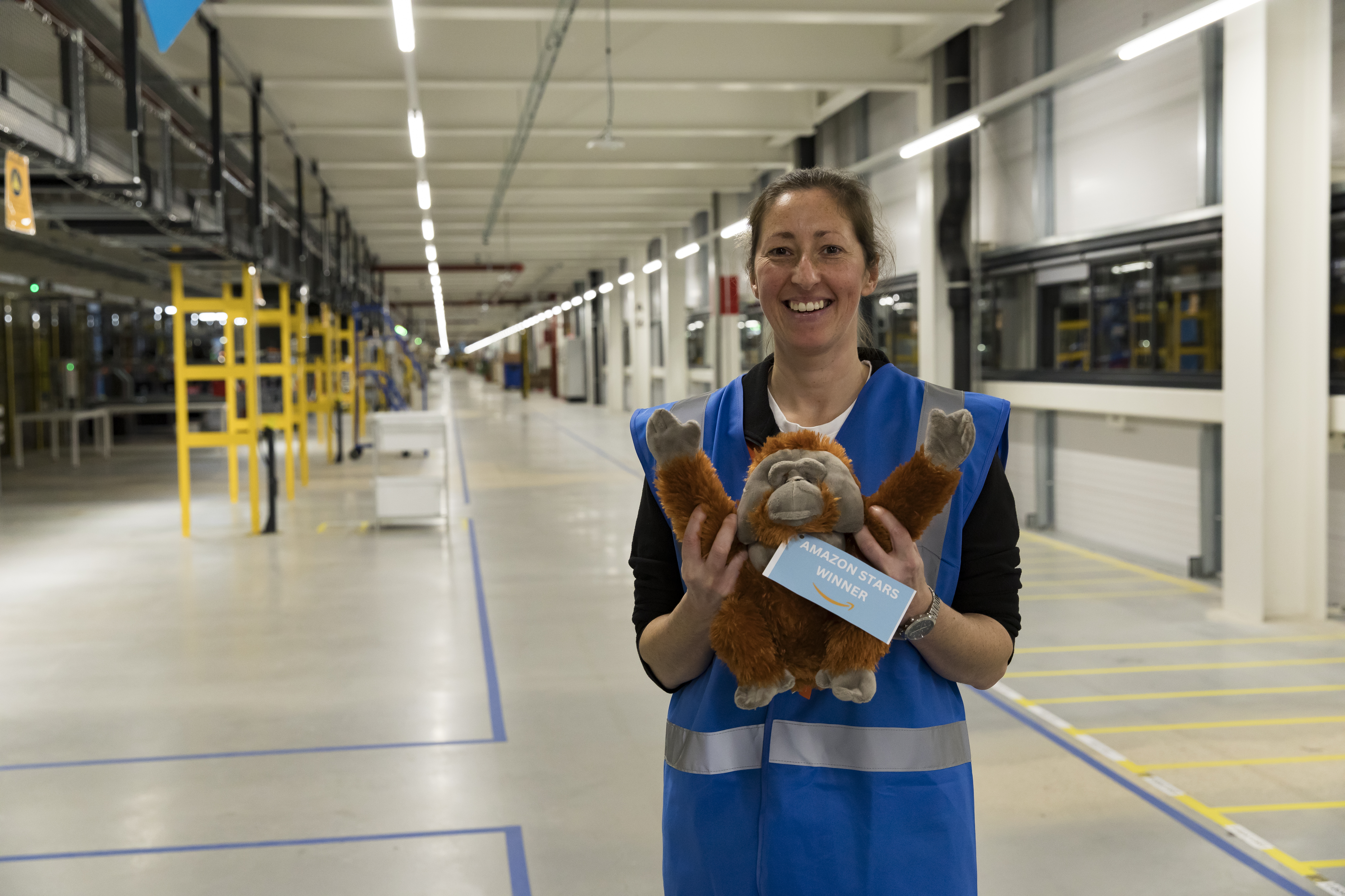 Ann Towse pictured in a fulfilment centre