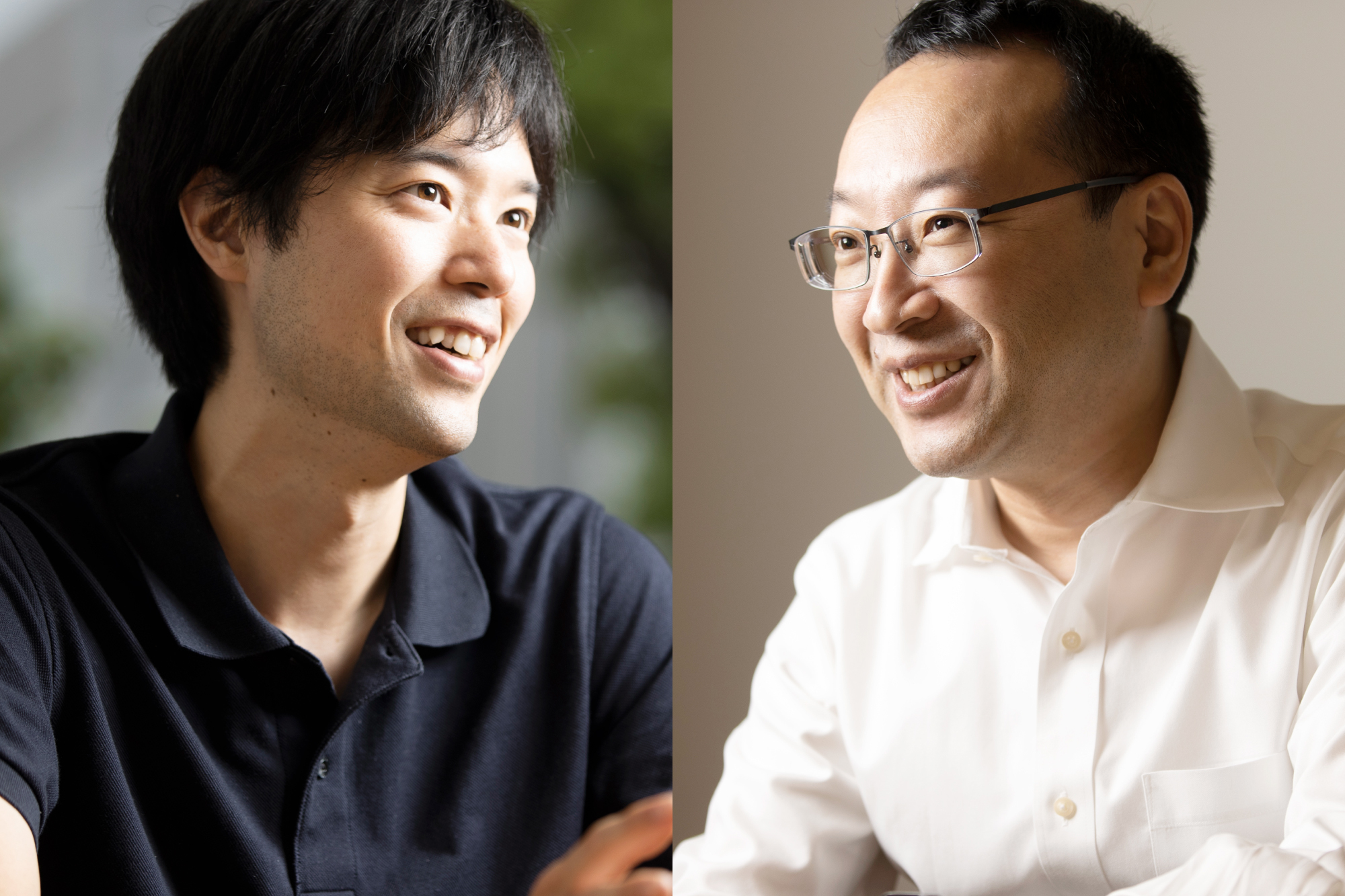 お話を伺ったベースフード株式会社の橋本さんと、日本食品製造合資会社の戸部さんの写真