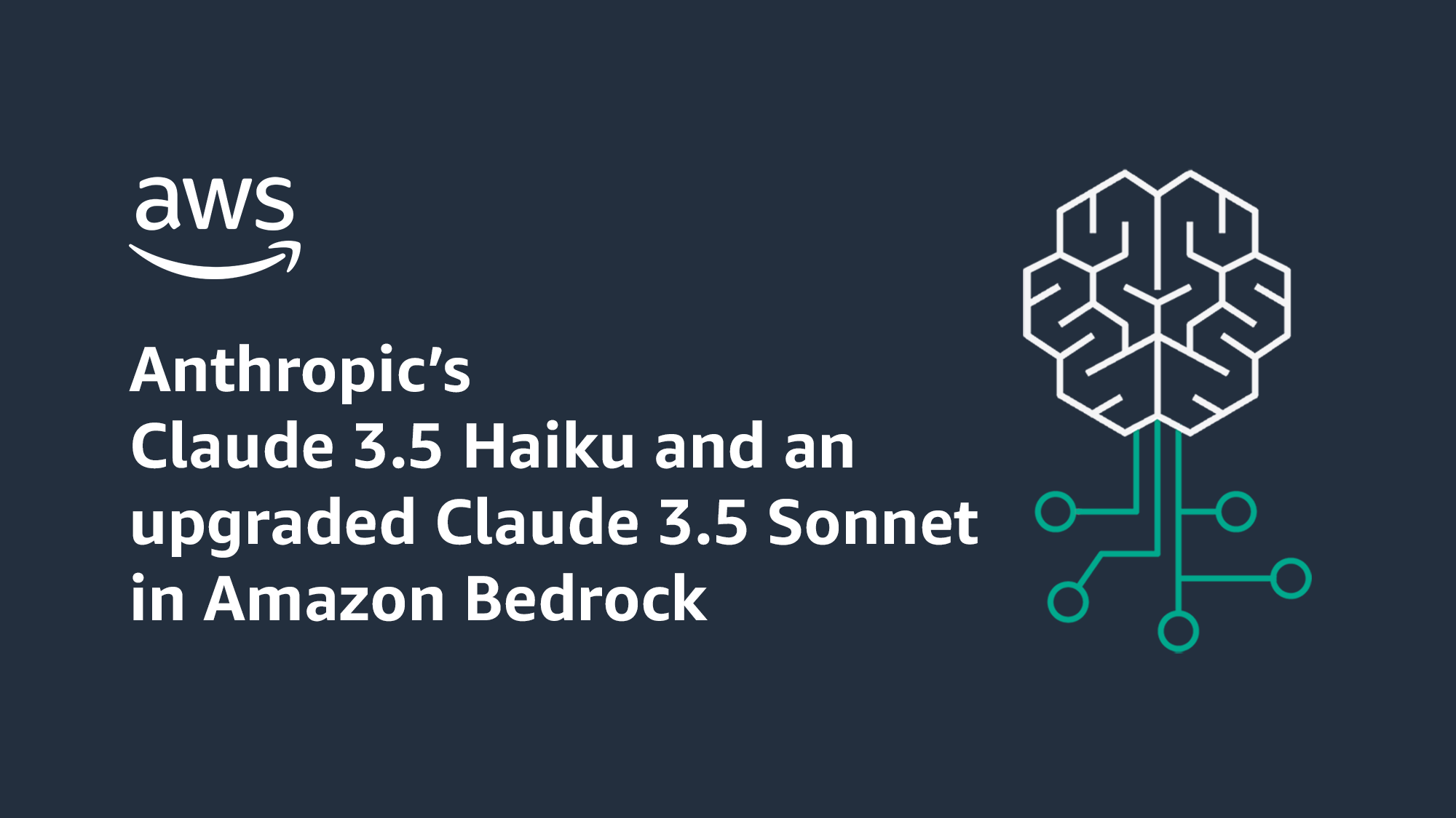 Anthropic's Claude 3.5 Haiku and upgraded Claude 3.5 Sonnet in Amazon Bedrock