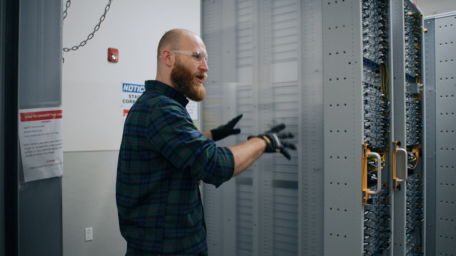 inside a data center in eastern Oregon.