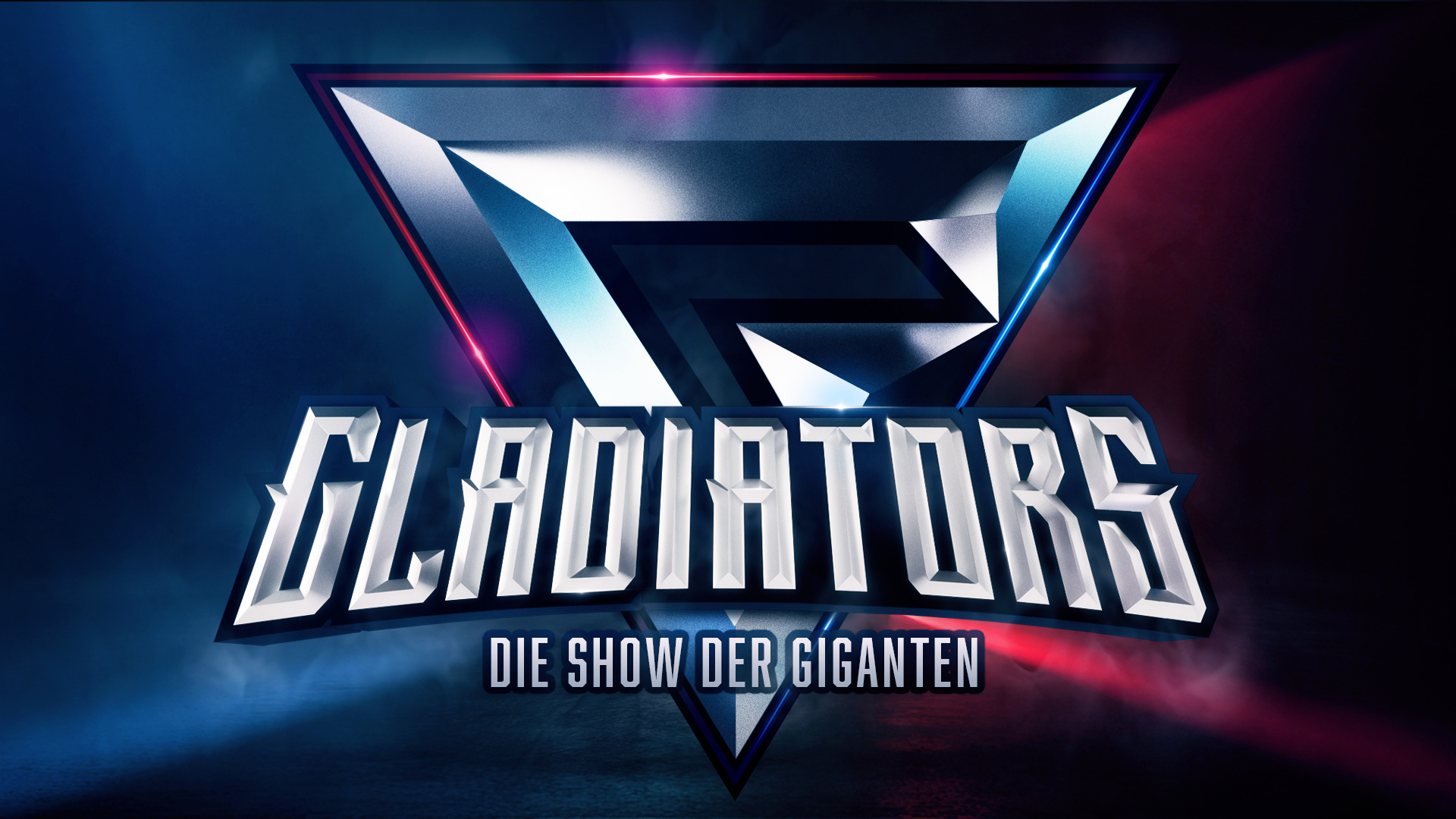  Gladiatoren-Logo mit futuristischem dreieckigen Design