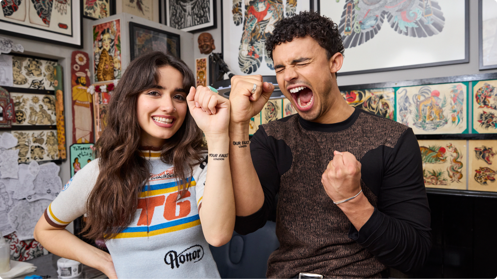 British actors Asha Banks and Matthew Broome