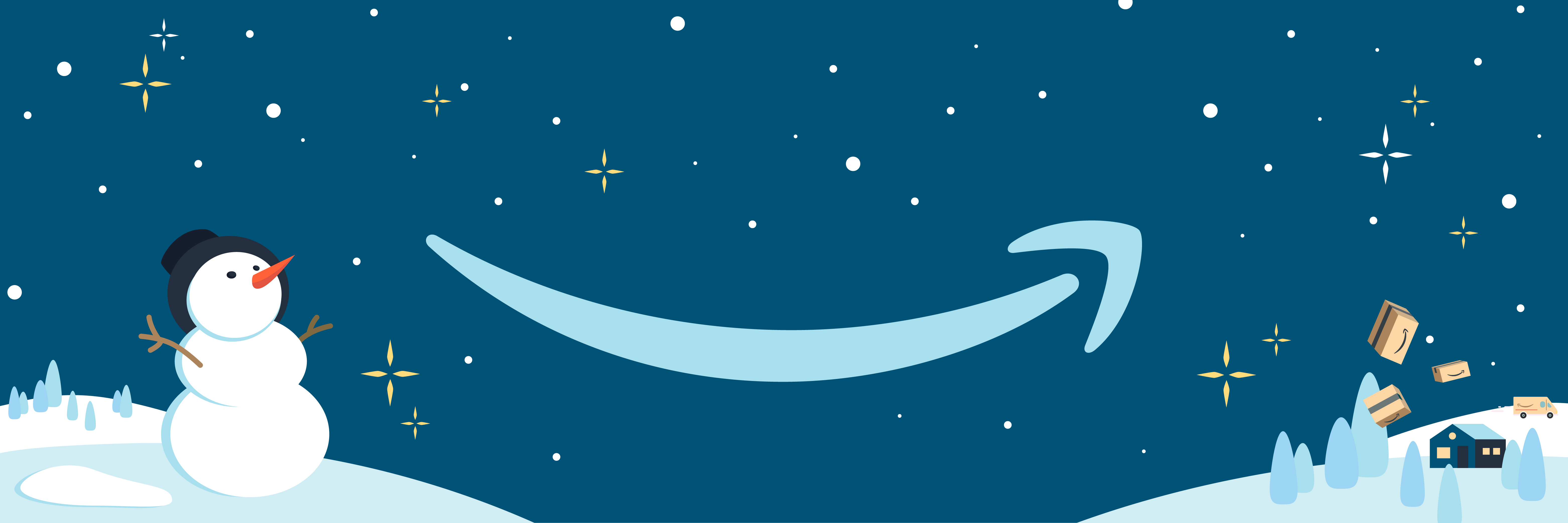 Amazon in Winter-Landschaft