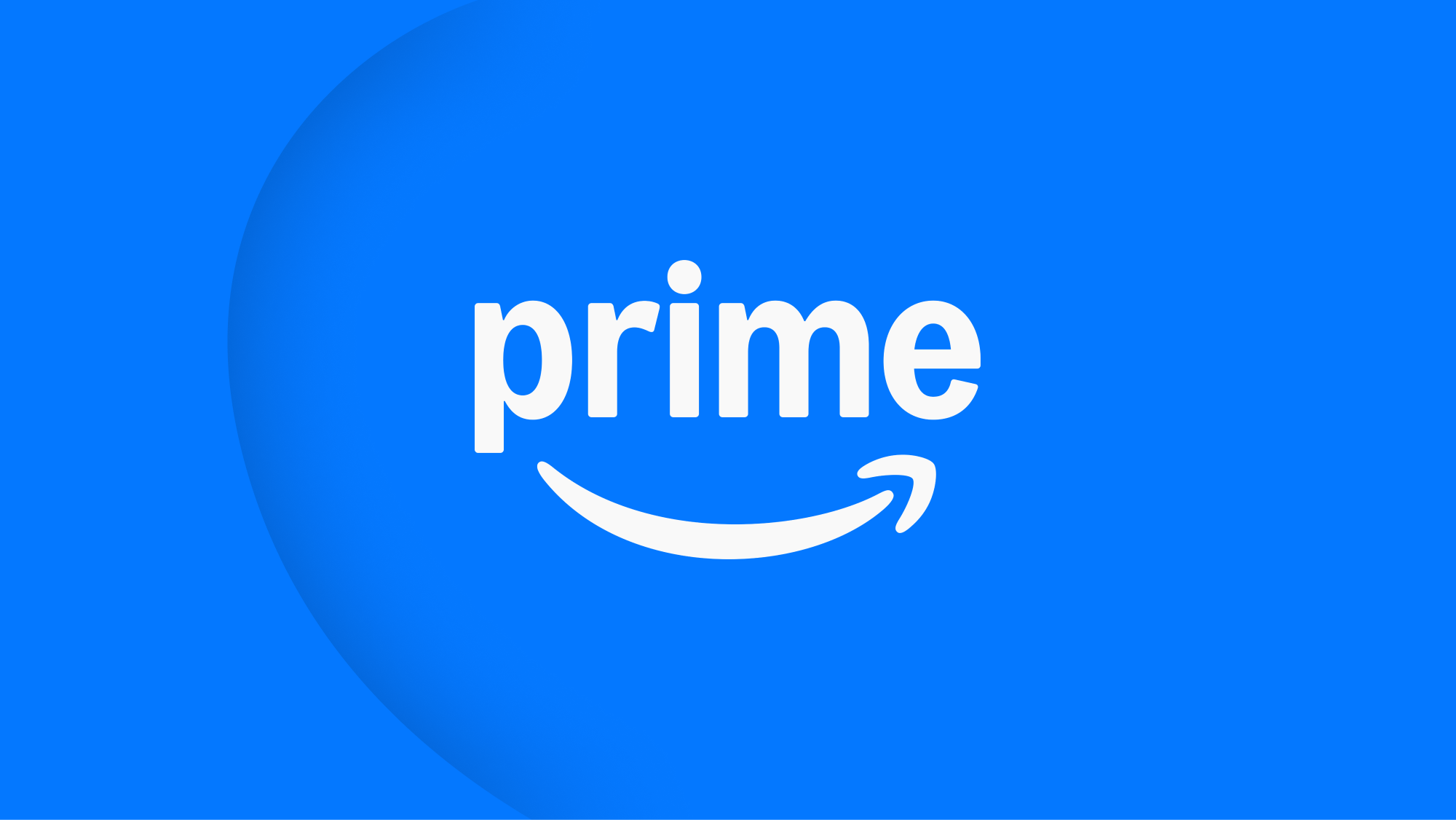 Amazon Prime logo on vibrant blue background
