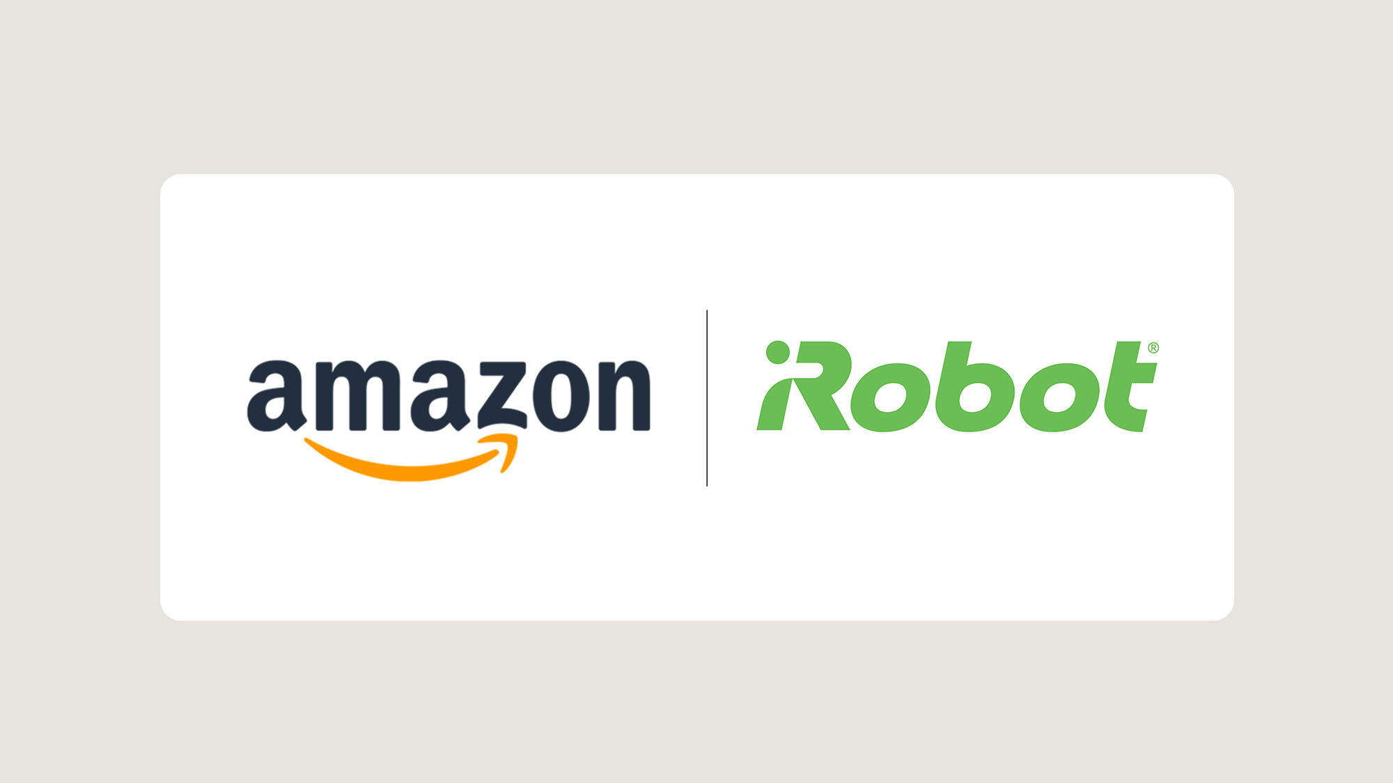 Amazon and iRobot logo side-by-side