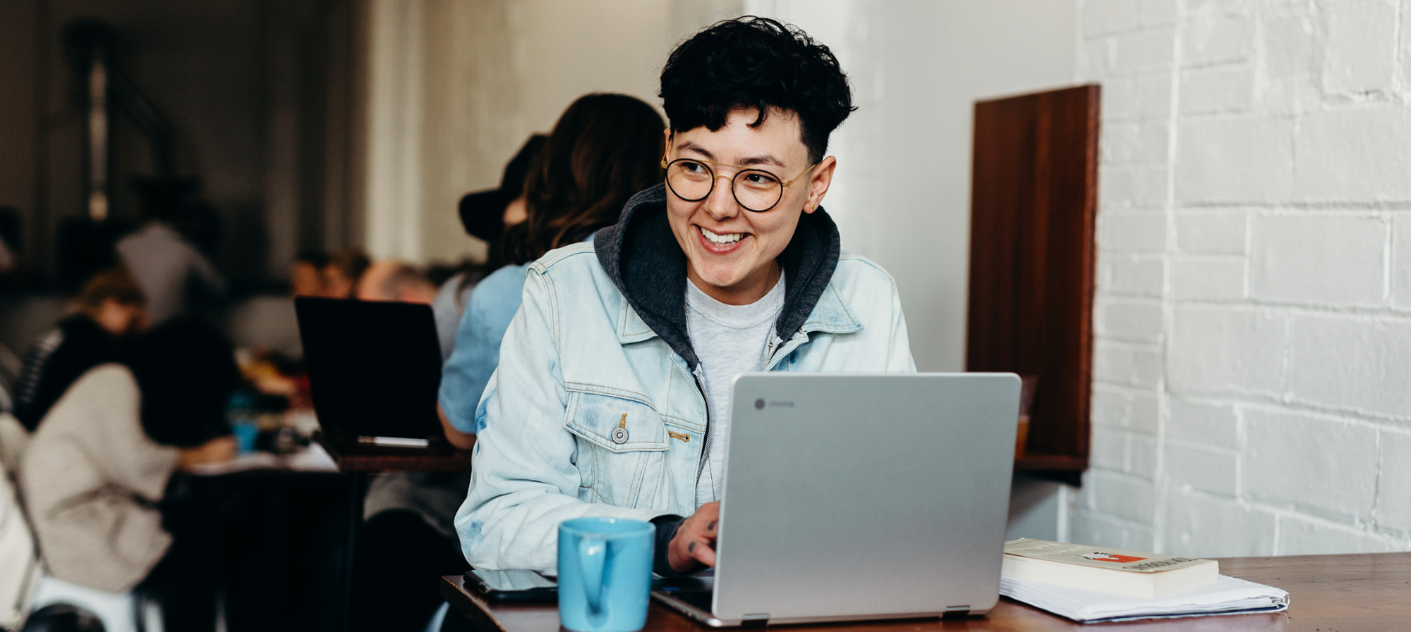 Laptop, Frau, Arbeit, Quickstart Online