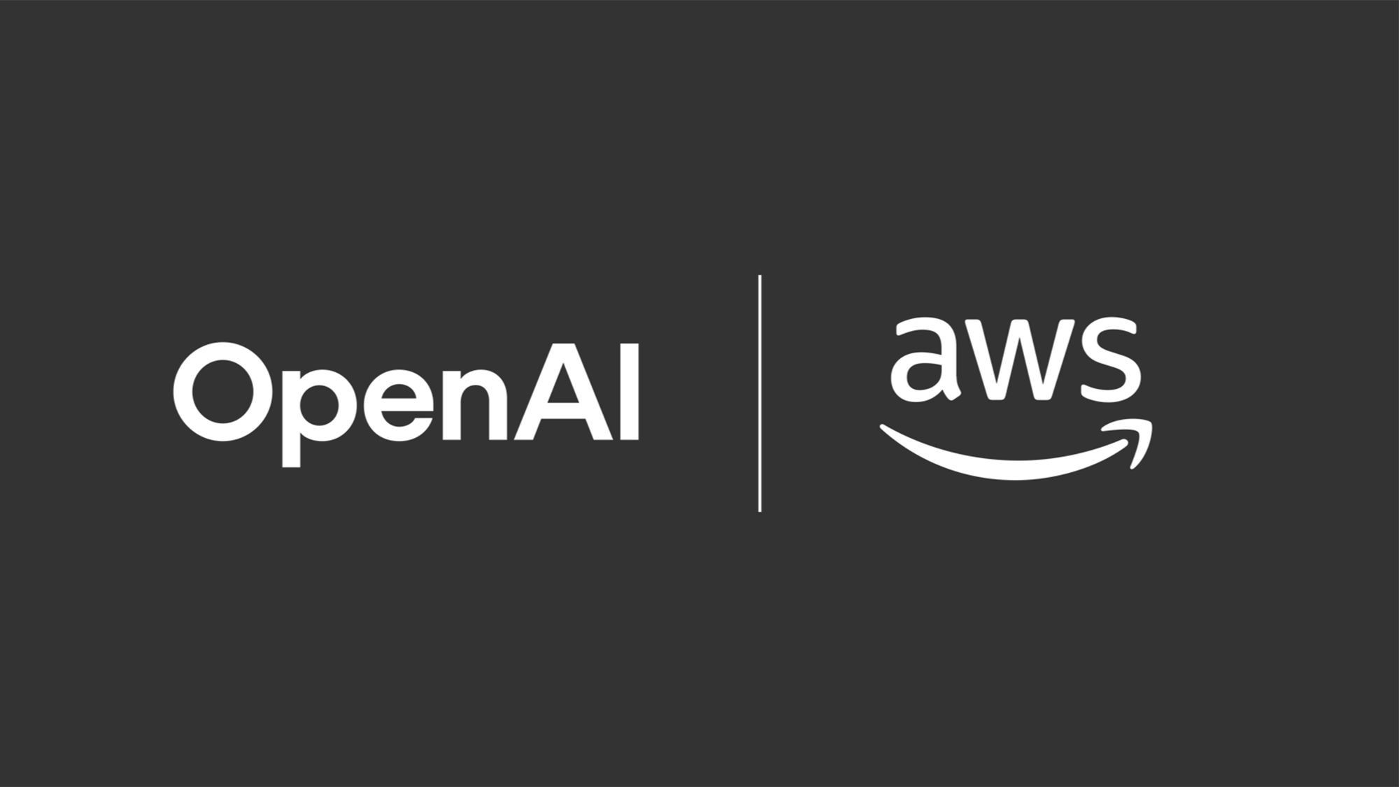 OpenAI logo (left) and AWS logo (right)