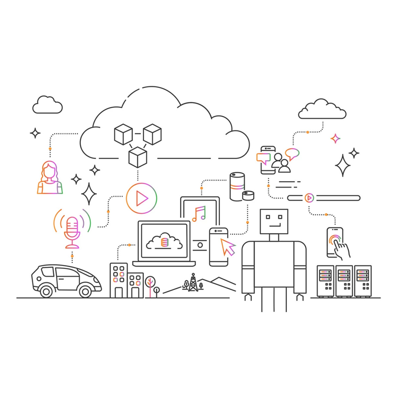 Grafik mit Roboertn und Computern