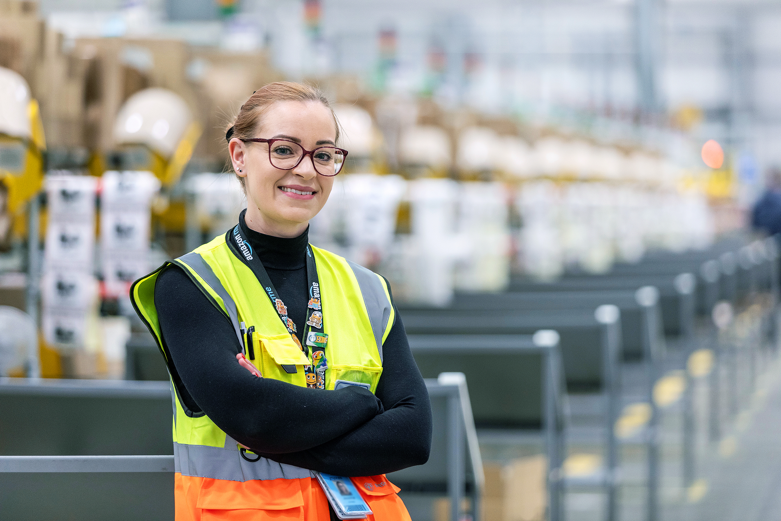 Jessica Jones pictured outside a Fulfilment centre