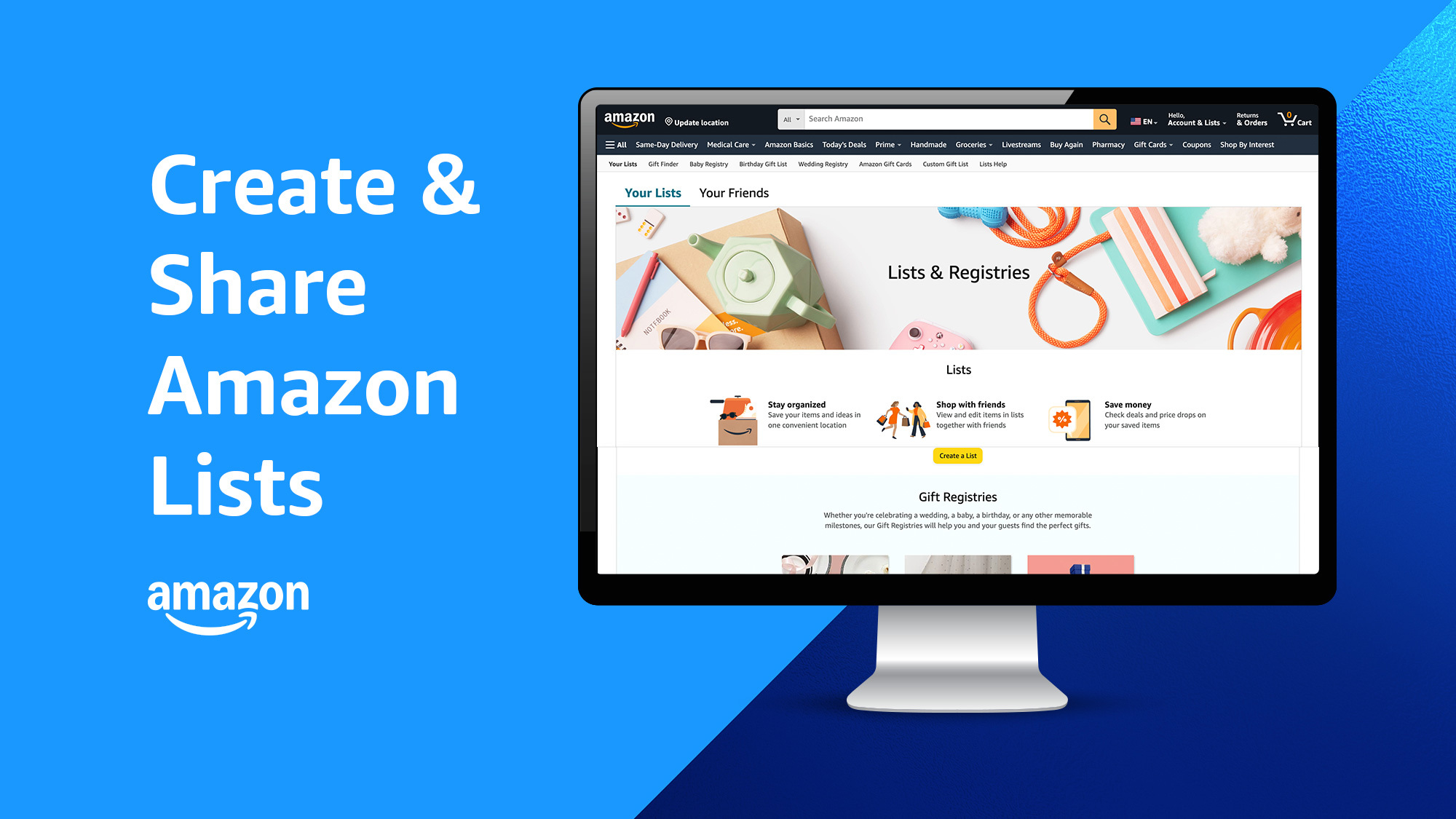 Amazon Wish Lists How To Make Share Lists