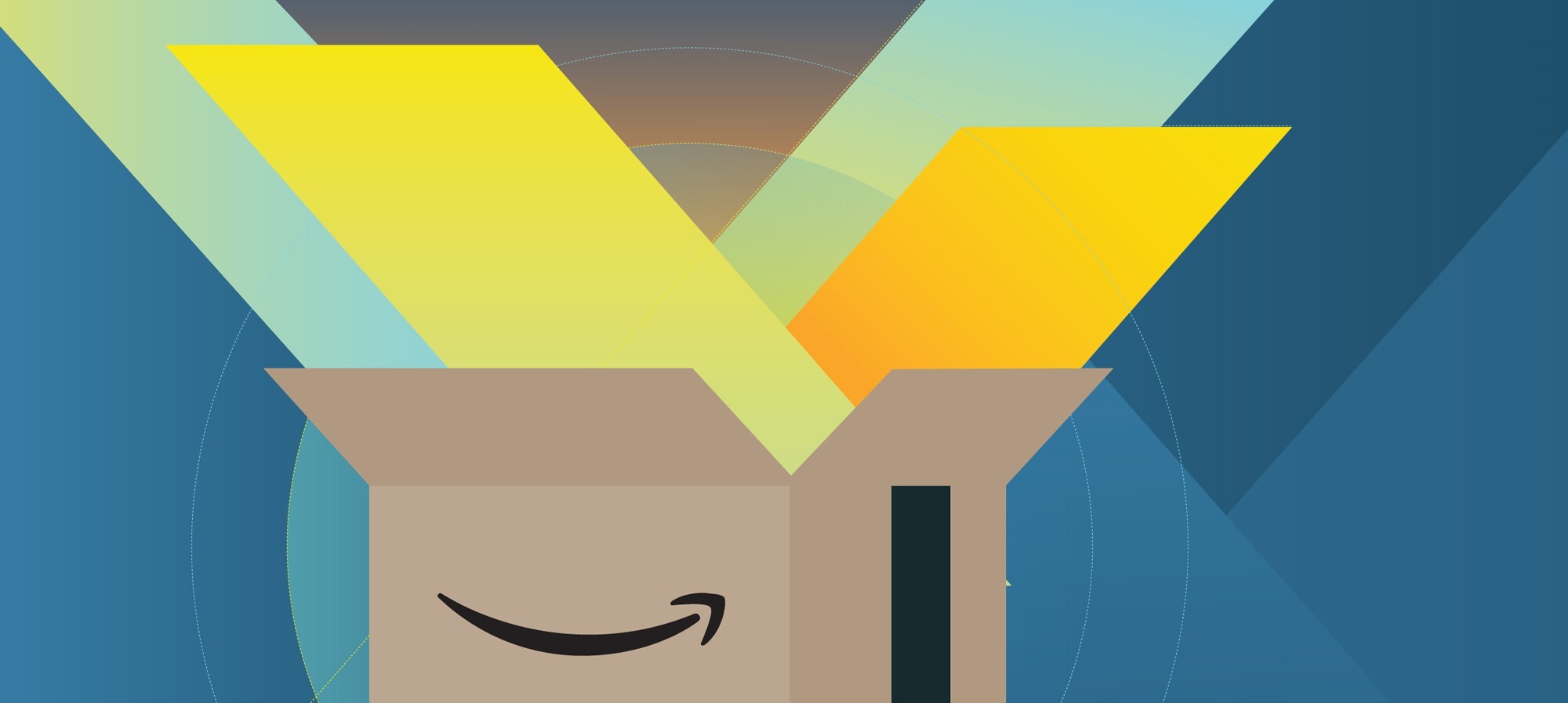 Amazon_Business_Prime Grafik mit Amazon Karton mit Smile