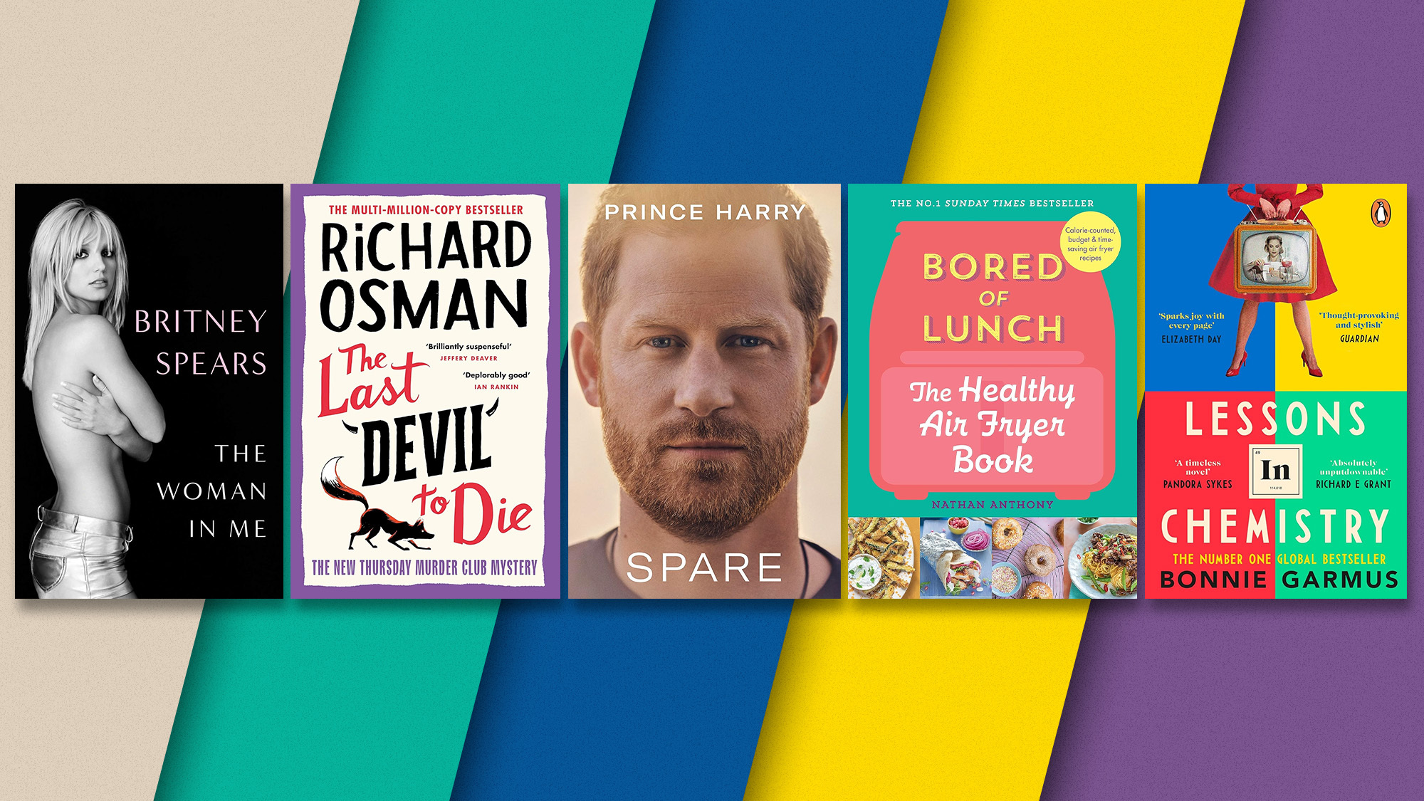 An image of 5 of the top-selling books on Amazon mentioned in the blog