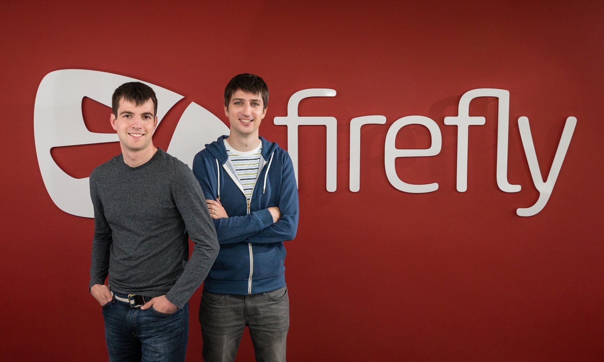 Founders looking directly at the camera and smiling