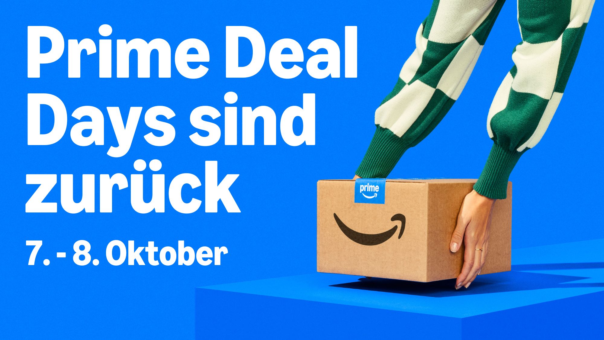 Ein Paket und die Aufschrift Prime Deal Days sind zurück. 