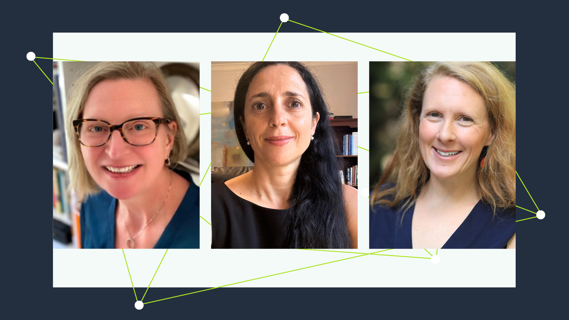 The headshots of three women scientists.