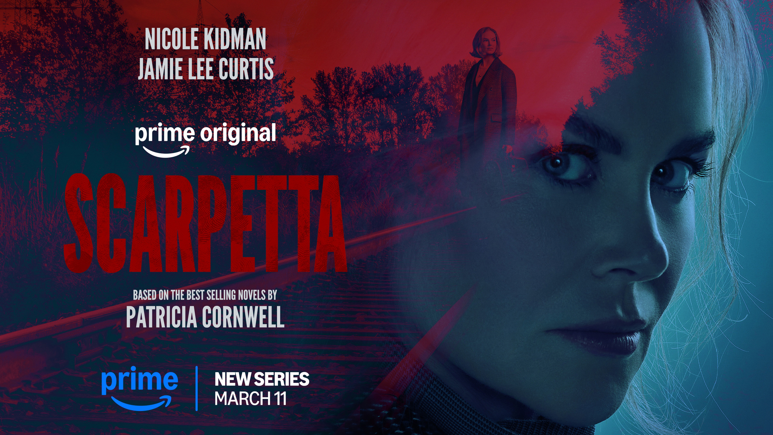 Promotional poster for Amazon Prime series 'Scarpetta' starring Nicole Kidman and Jamie Lee Curtis