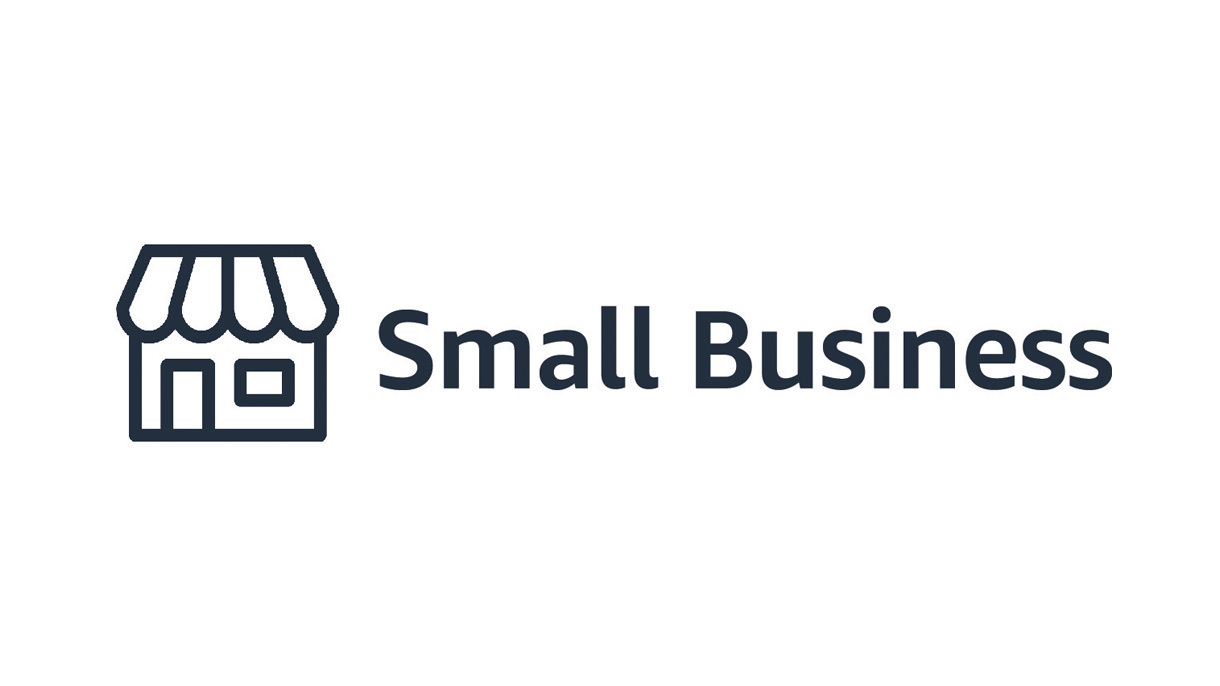 An illustrated image showing a home and words that say "small business"