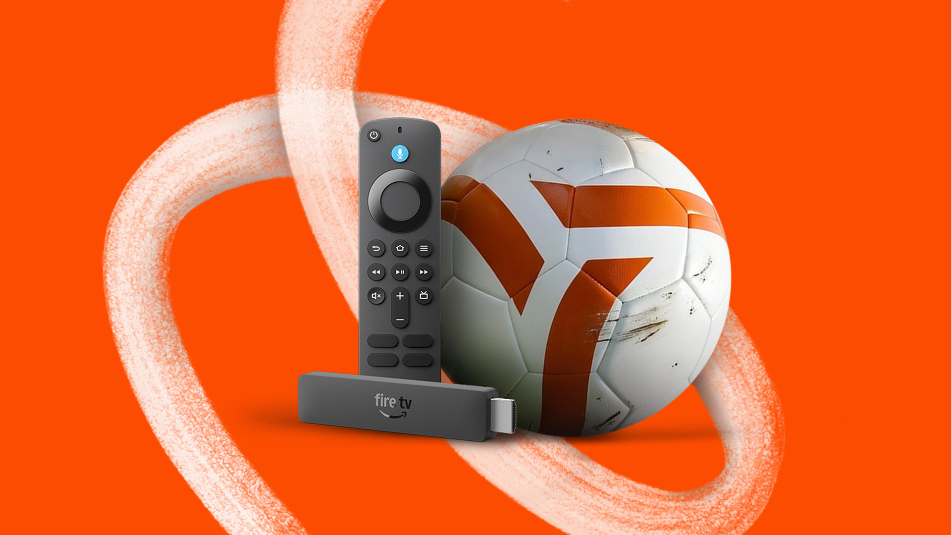 Fire TV Gerät mit Fußball