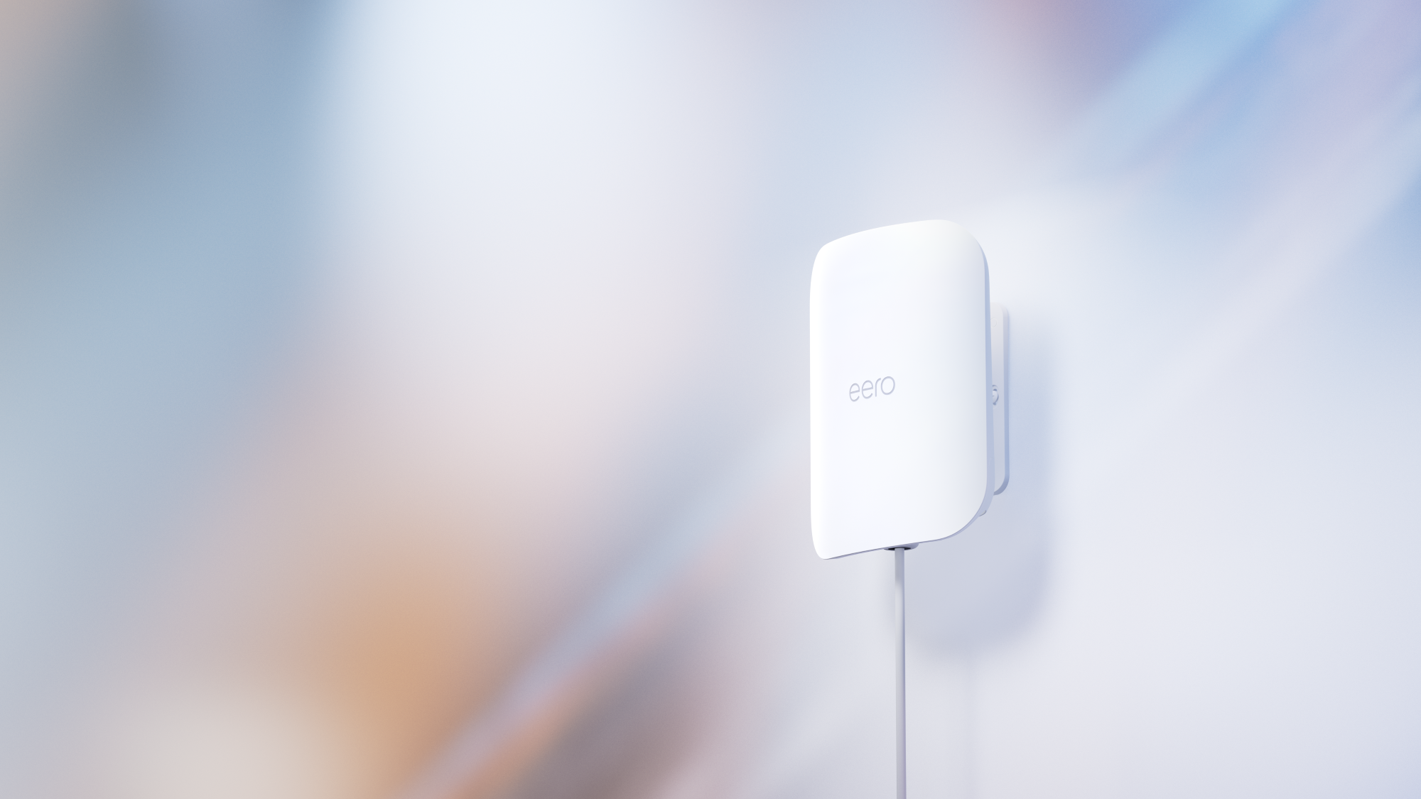 eero device on a stylized background