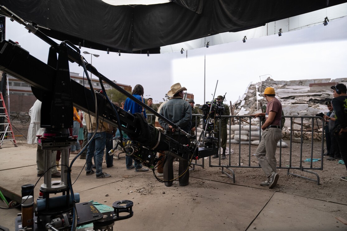Escena de Cada Minuto Cuenta con Virtual Production de Prime Video.