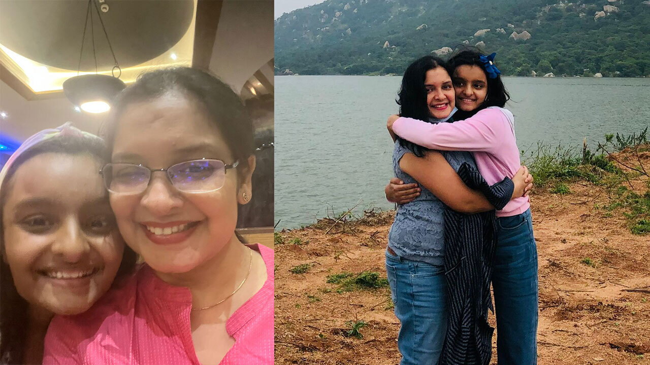 Priya Sachan, a Bengaluru-based mother and blogger at ShishuWorld, with daughter