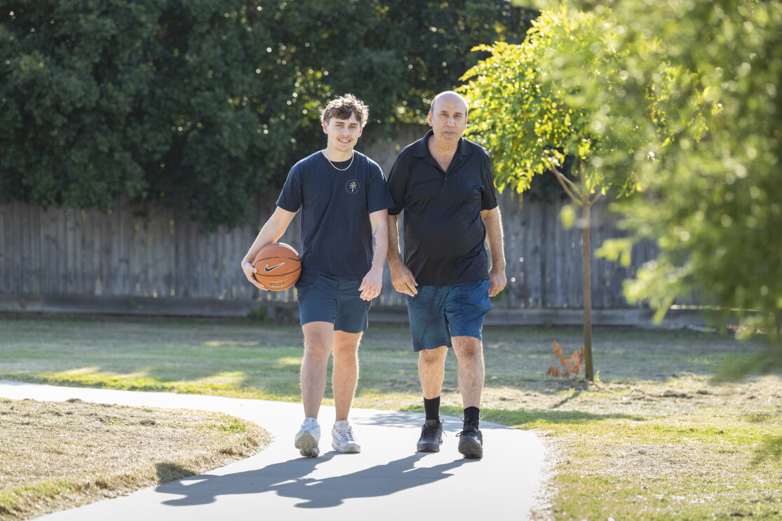Chris and Arthur, a father-son duo who work together at Brisbane's Fulfilment Centre 
