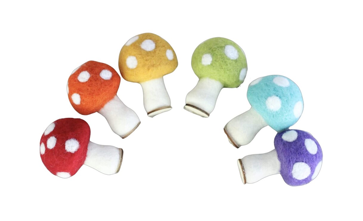 Felt ball garlands from Sheep Farm Felt