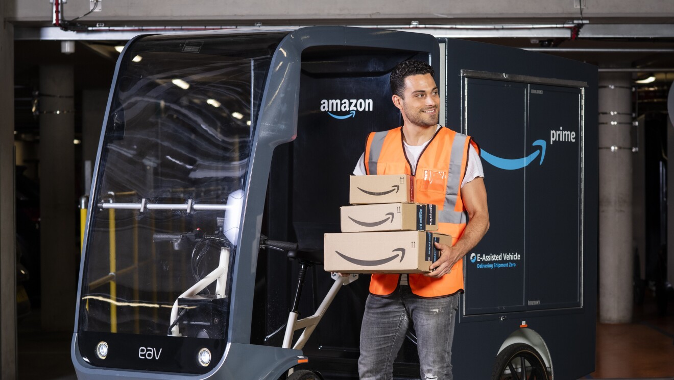 Amazon launches first fleet of e-cargo bikes in the UK