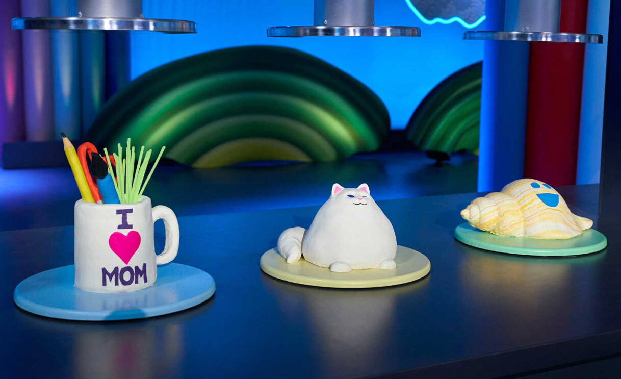 An image of different Play-Doh sculptures from the Amazon Freevee show "Play-Doh Squished."