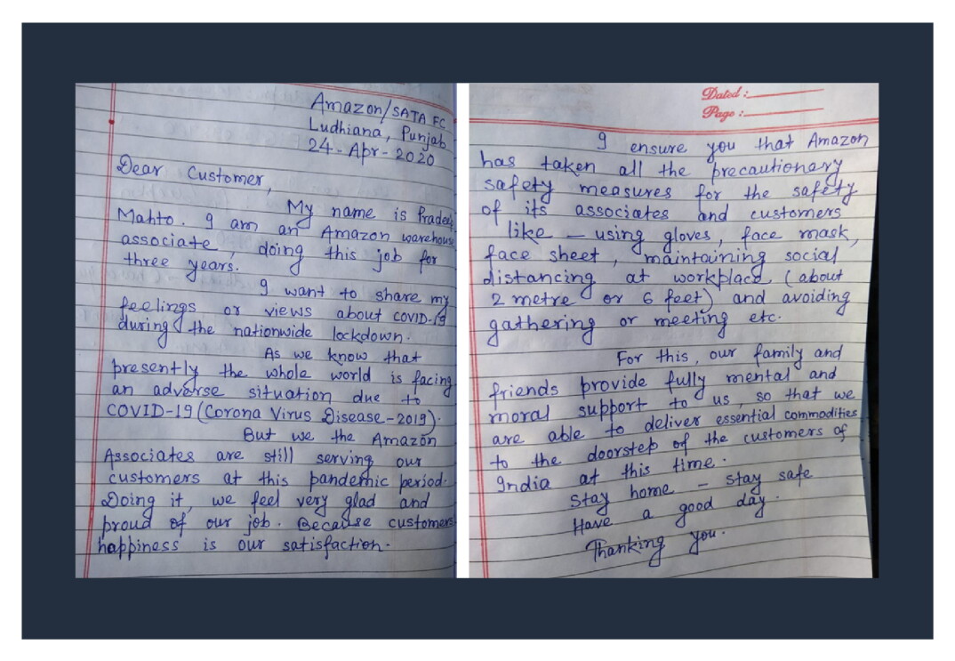 DA Letters Amazon India