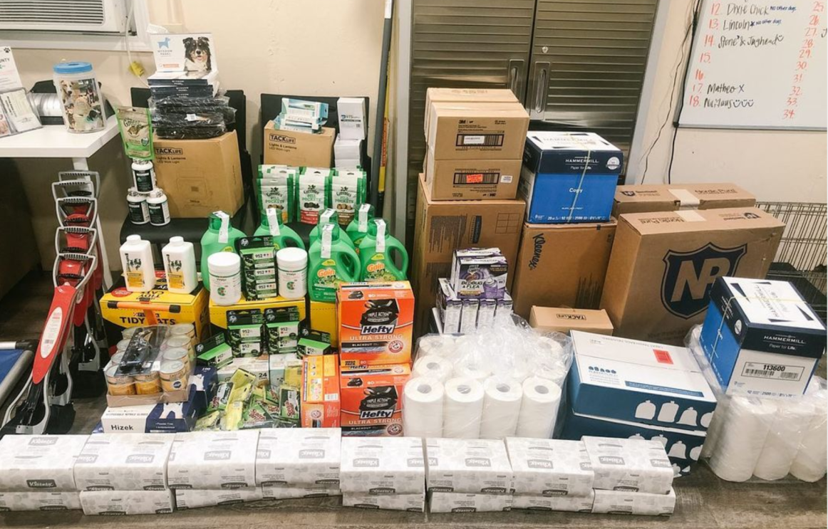 An image of donations Amazon made to on of the charitable organizations selected for its Delivering Smiles program this year.