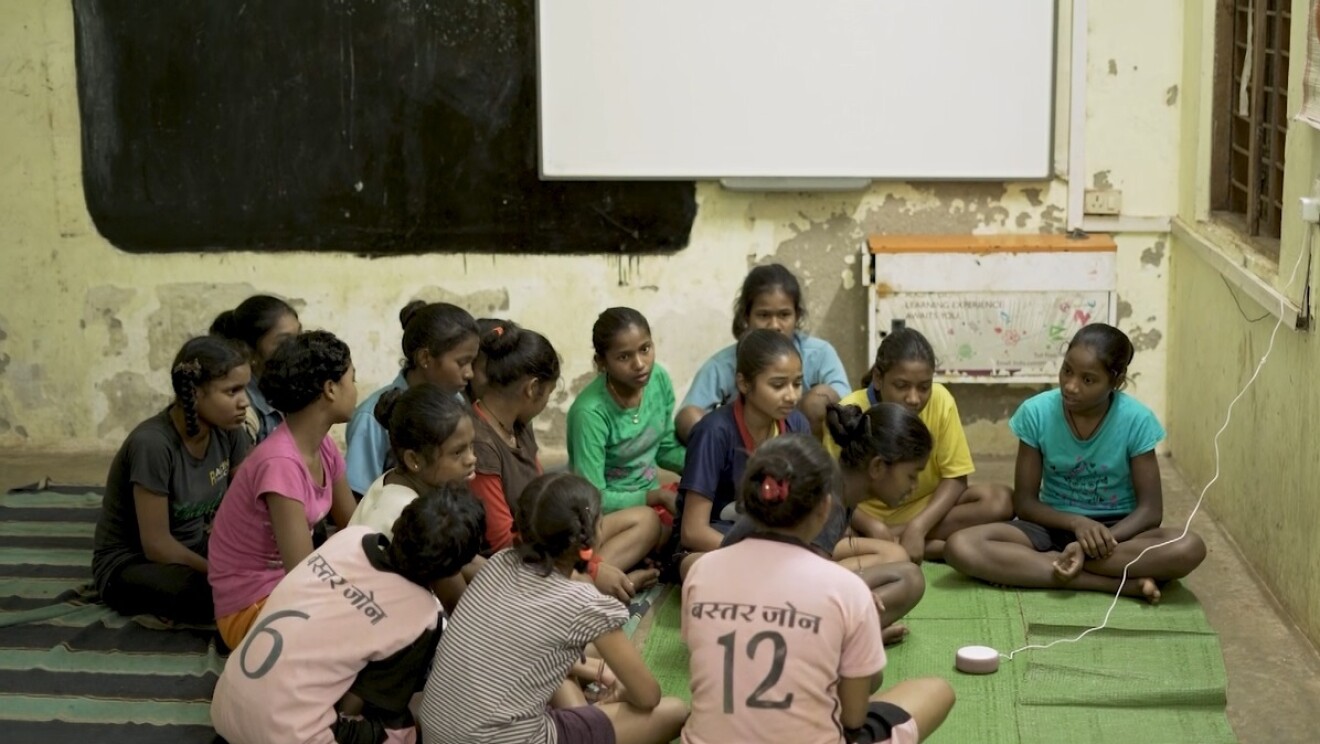 Kids in a school in Bastar