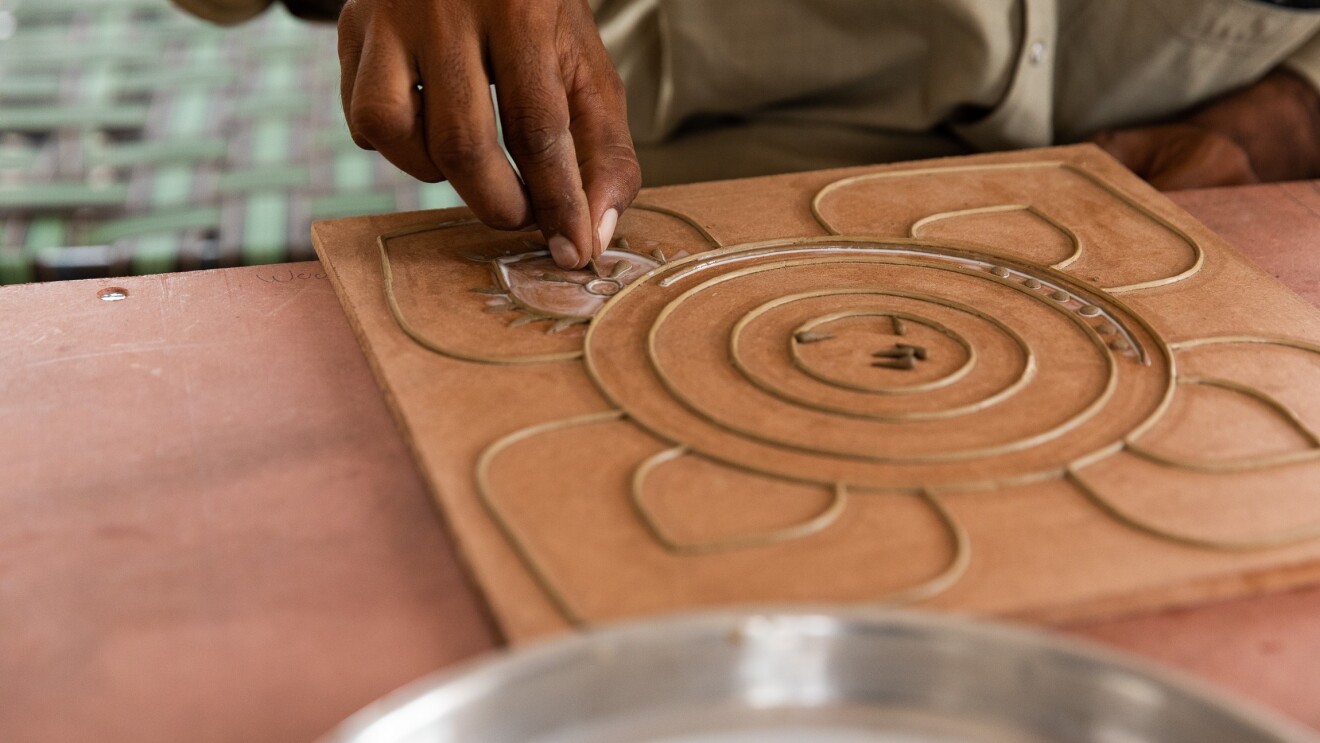 Mudwork in progress by Maji khan
