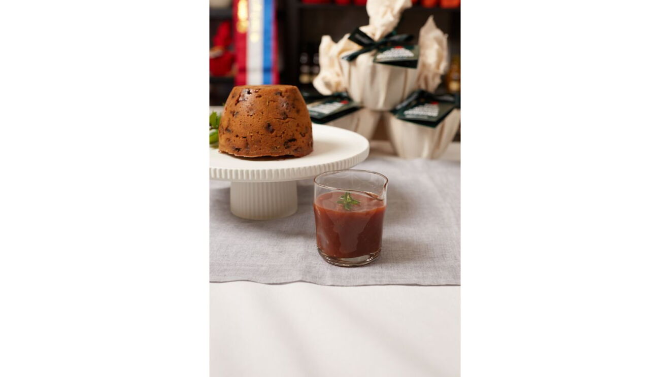 Aussie Christmas Pudding Rosemary Caramel Sauce