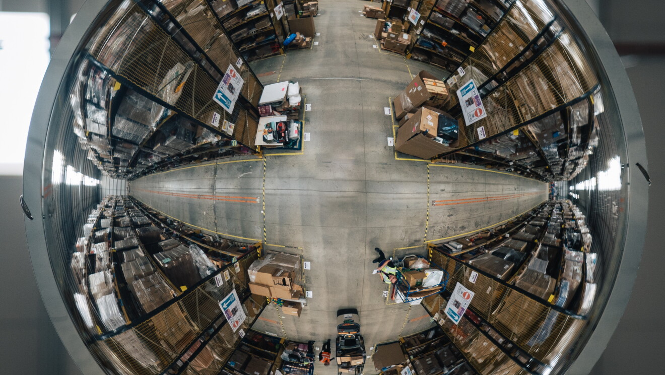 Inside the Amazon Fulfilment Centre where John Sheerin works.