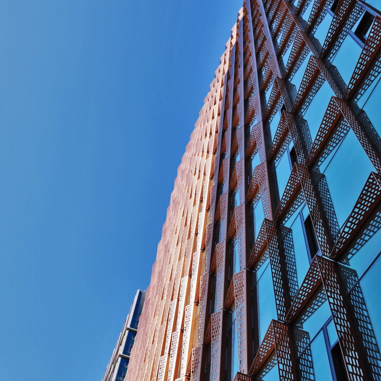 An image of an Amazon building in Arlington. 