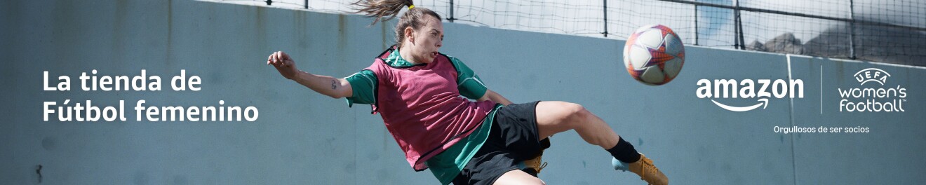 Cartel de la tienda de fútbol femenino de Amazon.