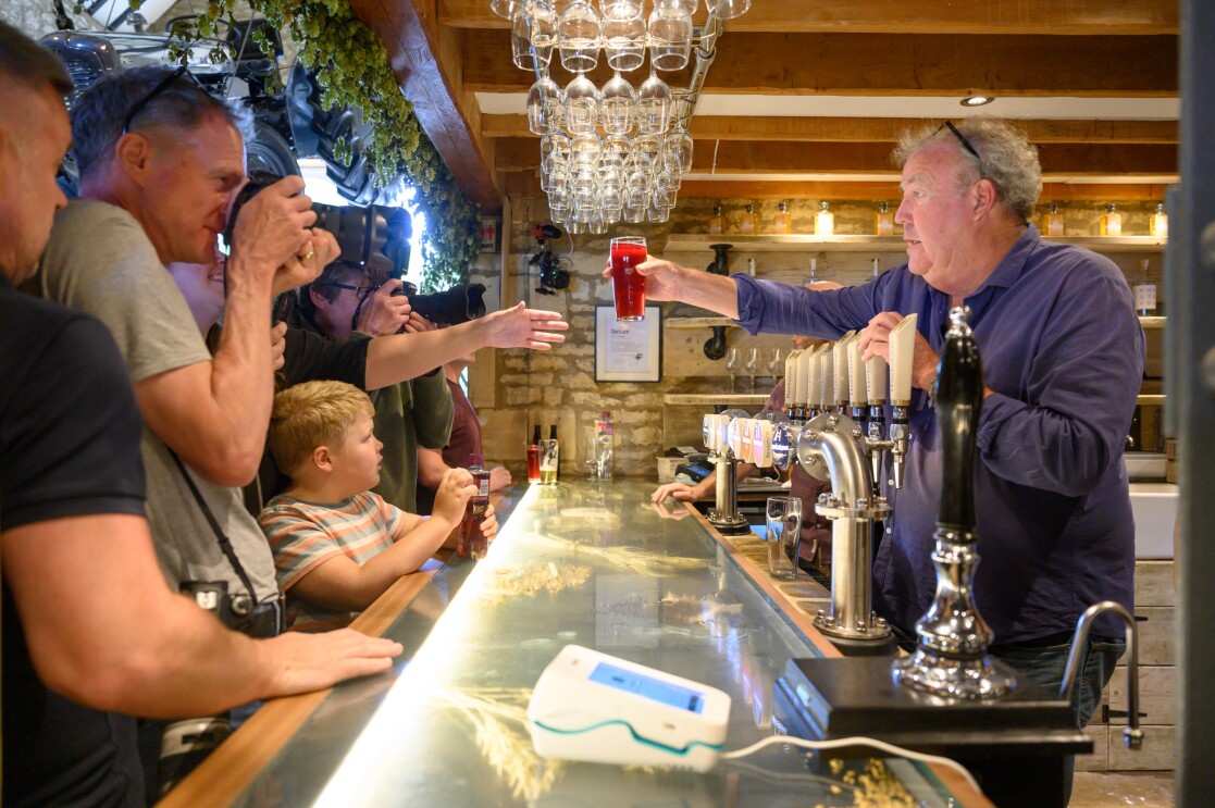 Jeremy Clarkson in The Farmer's Dog Pub in Clarkson's Farm season 4