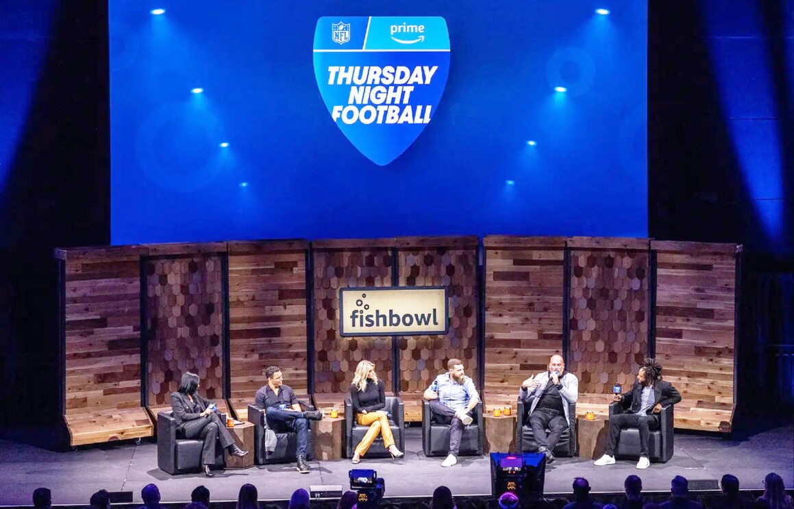 An image of the Thursday Night Football Fishbowl panel. 